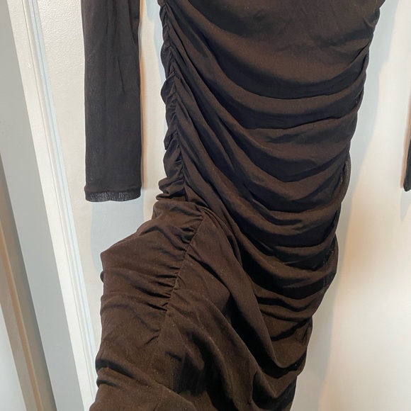 DKNY, ruched mesh dress ,SM, black, NWT - Picture 6 of 7